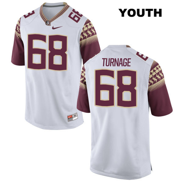 Youth NCAA Nike Florida State Seminoles #68 Greg Turnage College White Stitched Authentic Football Jersey MBN6869AC